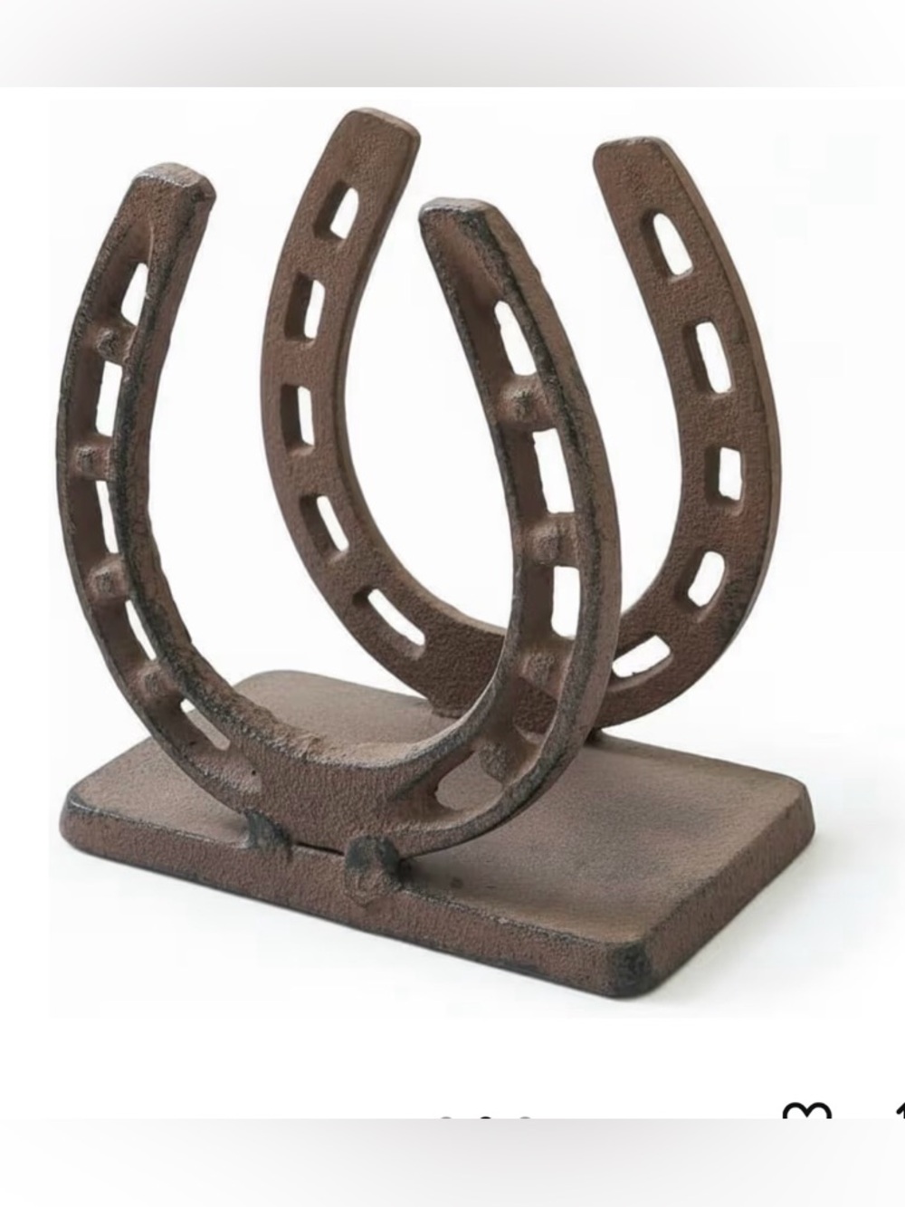 Cast Iron Heavy Duty Horseshoe Napkin Holder